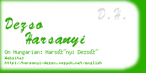 dezso harsanyi business card